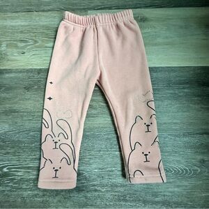 Pink Kids Bottoms with Bear Print